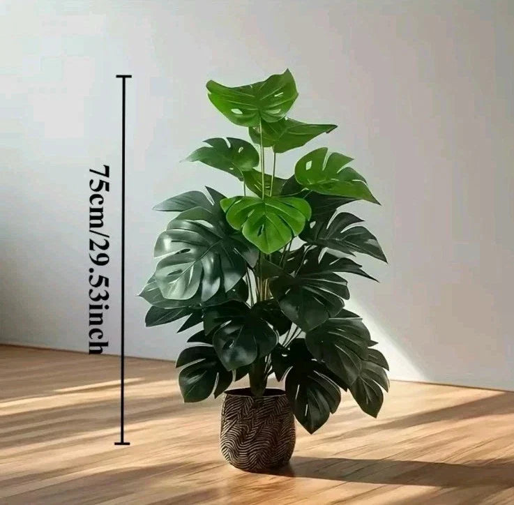Monstera Plant Artificial Plant 18 Leaves Large Without Pot Indoor Office Plant